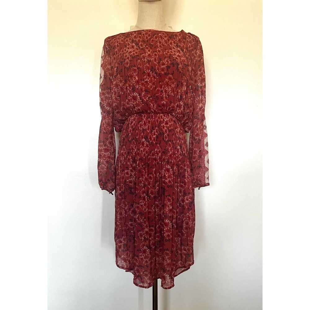 FREE PEOPLE Charlotte Open Waters Floral Boho Pleated Midi Dress - Picture 2 of 16